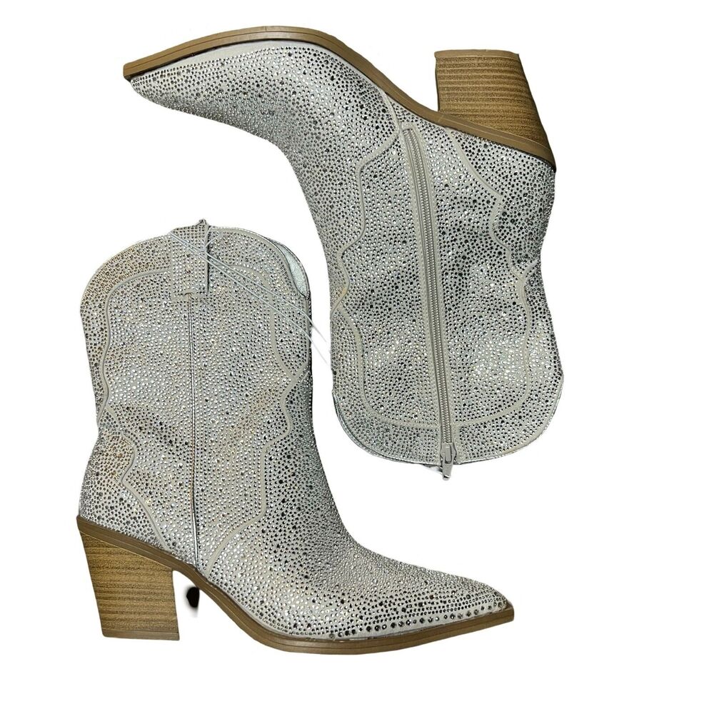 Universal Thread Jacey Rhinestone Western Ankle B… - image 1